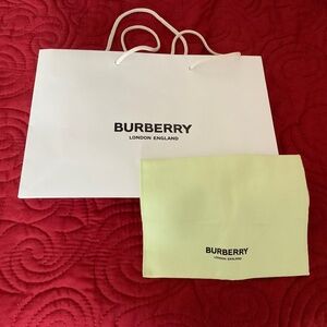 Set of Authentic BURBERRY flat Dust Bag and BURBERRY Paper Bag Empty